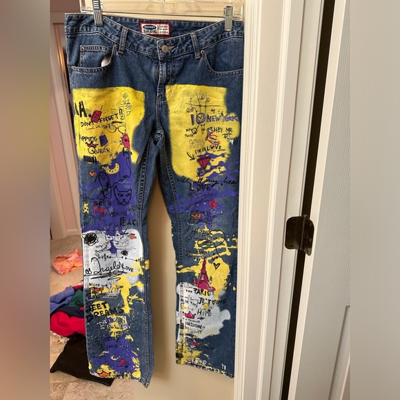 Painted Old Navy jeans - Picture 2 of 10